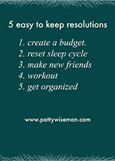 Five easy resolutions for the New Year